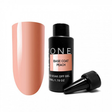 ONE NAIL   База камуфлирующая жесткая  Base   PEACH  (бутылка)   50мл